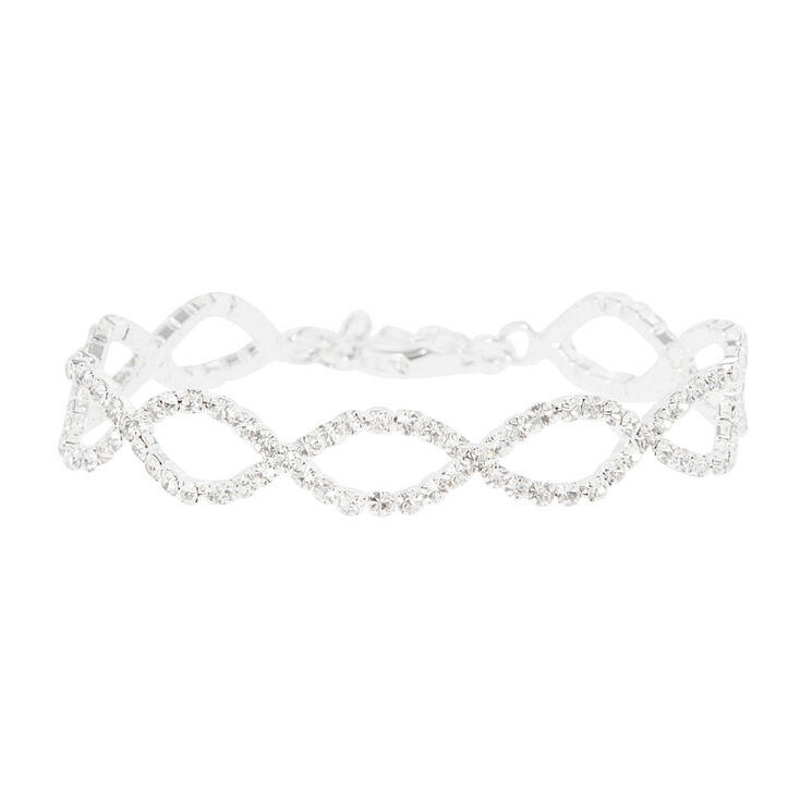 Rhinestone Infinity Symbol Bracelet Claire S Us Rhinestone Infinity Symbol Bracelet