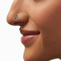 Piercings de nez boules 0,8&nbsp;mm en zircon cubique d&#39;imitation et m&eacute;taux mixtes - Lot de 6,