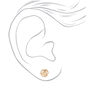 Gold Pearl Flower Stud Earrings,