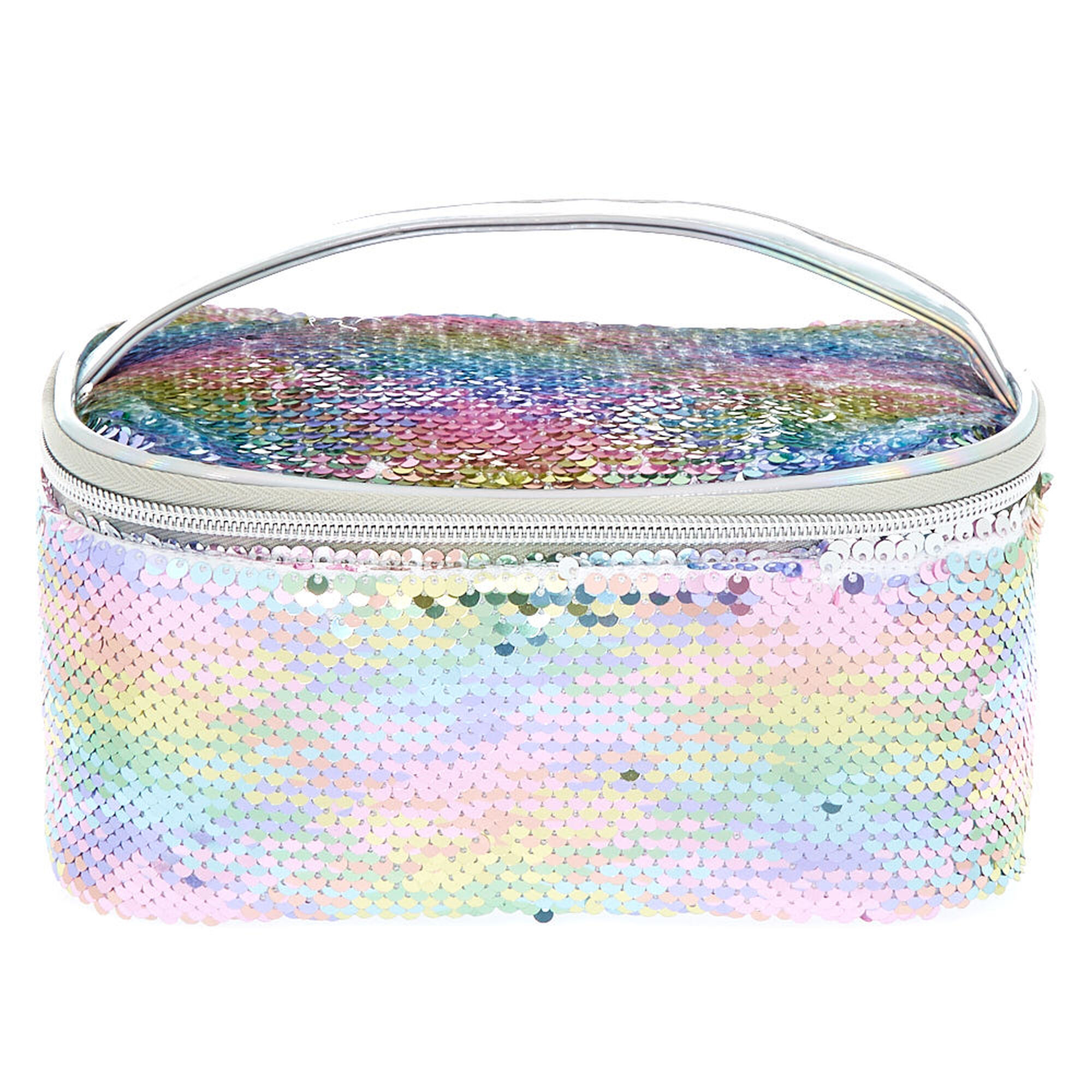 Color Change Rainbow Geometric as Lattice Big Fold Makeup Bag