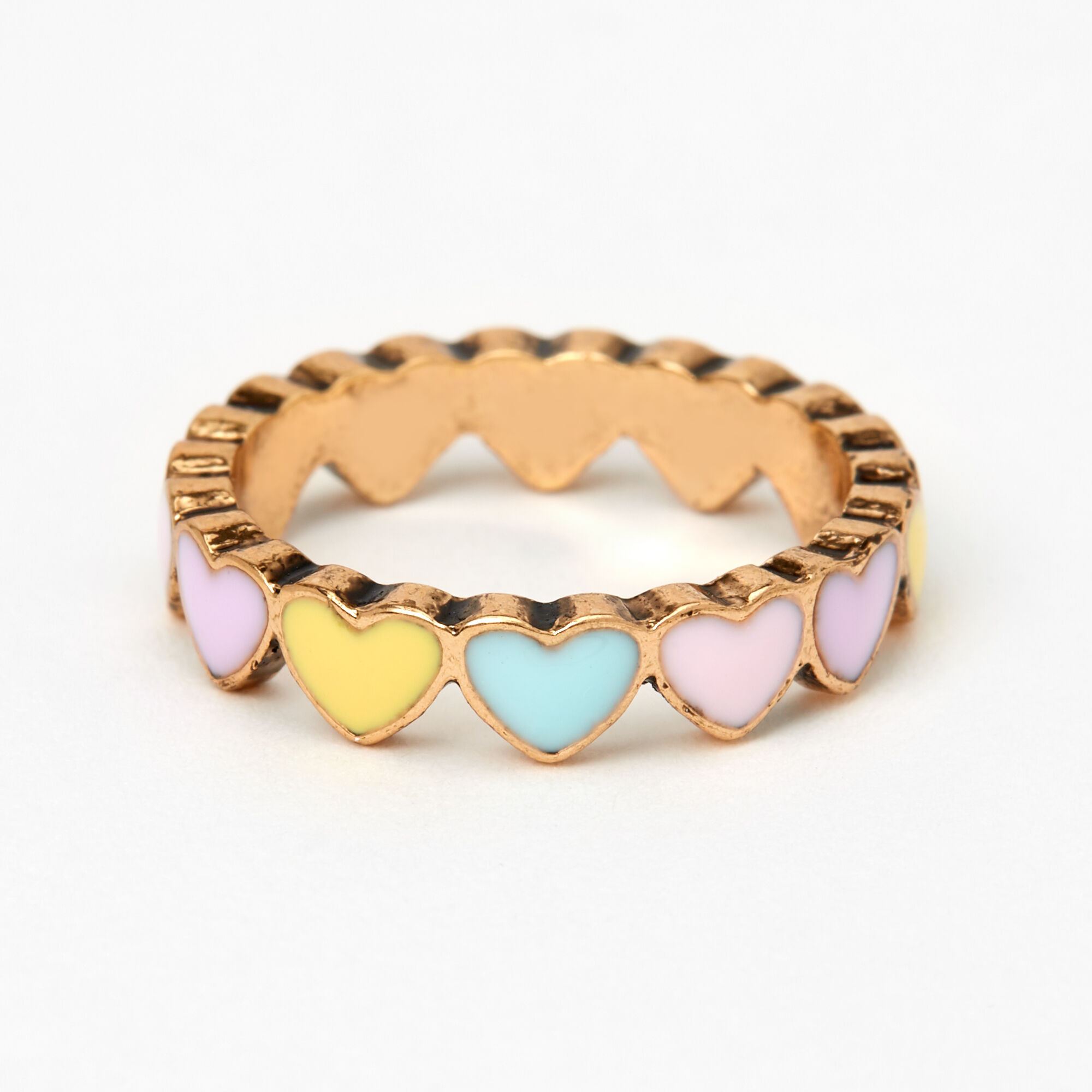 Gold Candy Hearts Ring,