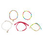 Neon Rainbow Bracelets - 5 Pack,