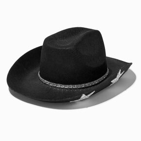 Silver Stars Black Cowboy Hat,