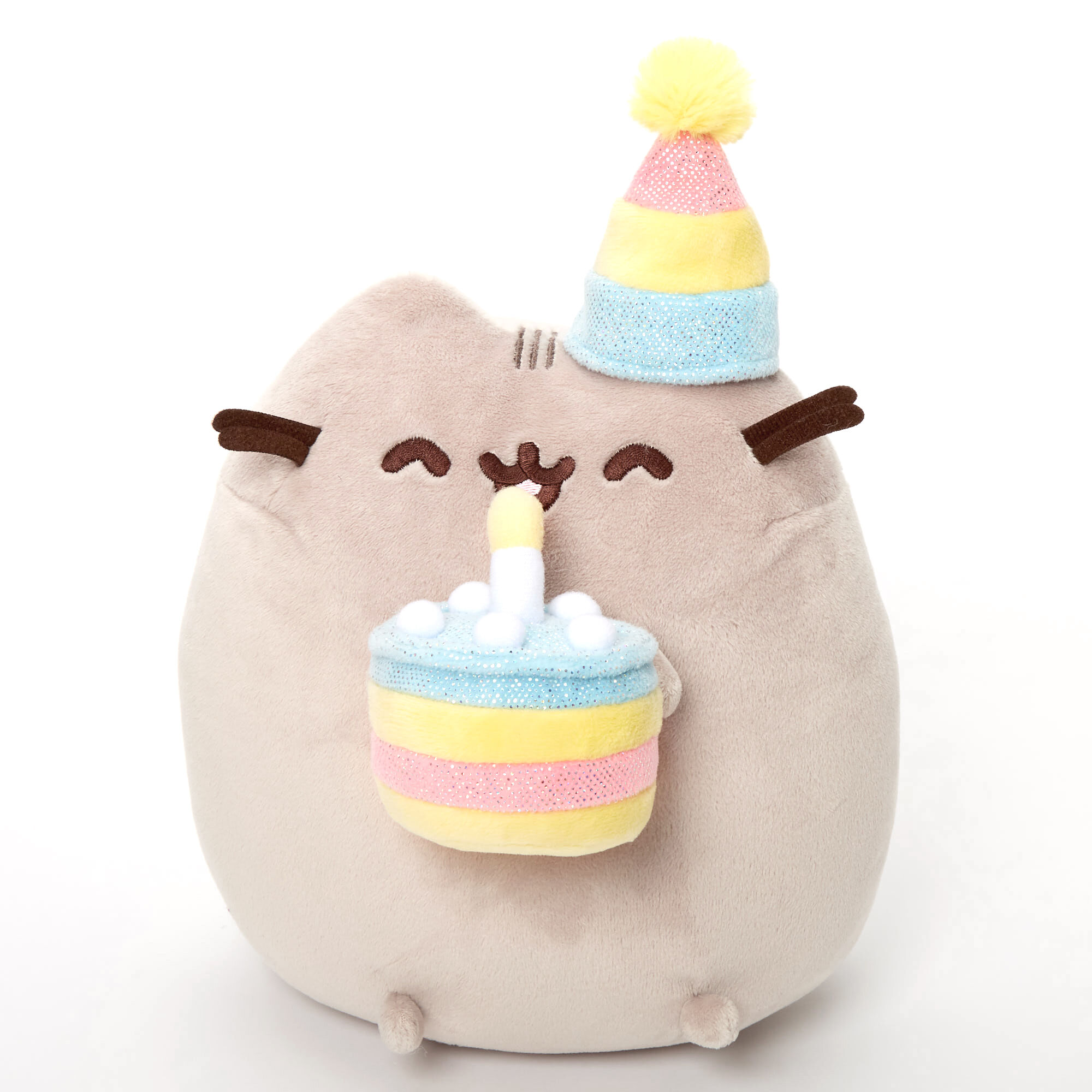 Pusheen Medium Birthday Plush Toy Gray Claire S Us