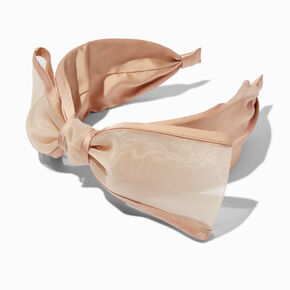 Cream Chenille Bow Headband,
