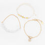 Gold Beaded 90s Bracelet Set - 3 Pack,