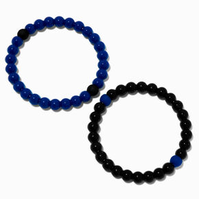 Black &amp; Blue Fortune Bracelets - 2 Pack,
