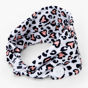 Claire&#39;s Club Pink Leopard Face Mask Headwrap - Pink,