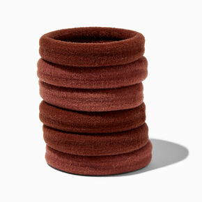 Brown Full Hair XL Rolled Hair Ties - 6 Pack,
