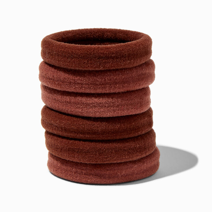Brown Full Hair XL Rolled Hair Ties - 6 Pack,
