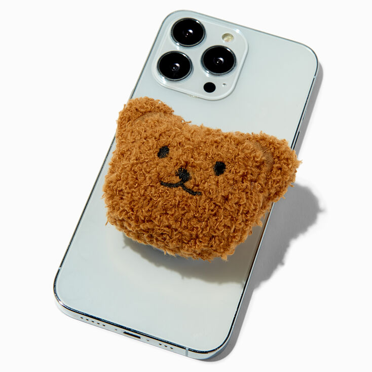 Fuzzy Brown Bear Griptok Phone Grip