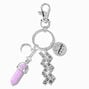 Aquarius Mystical Gem Silver Zodiac Keychain,
