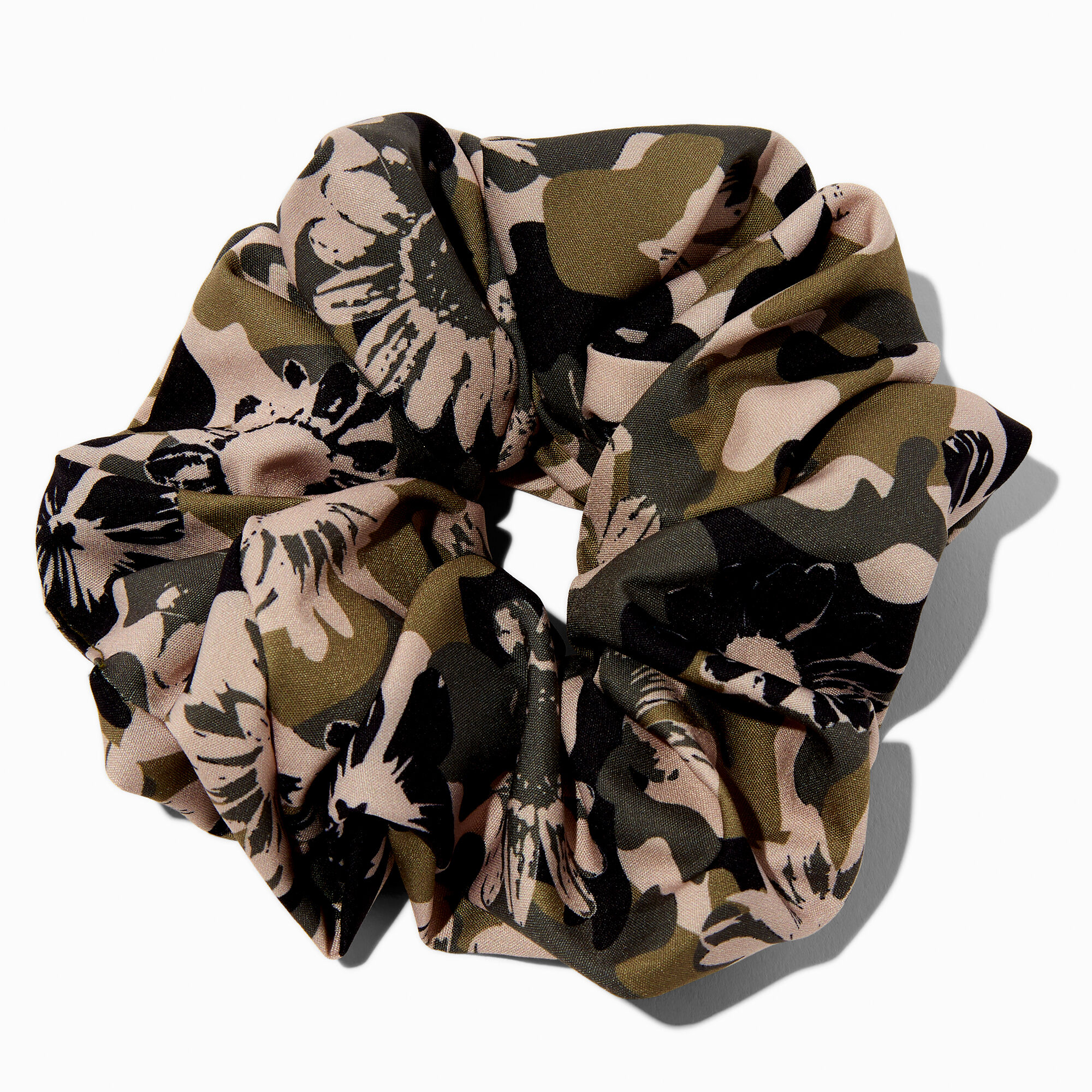 Green Camo Giant Hair Scrunchie Claire s
