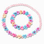 Valentine&#39;s Day Conversation Hearts Necklace &amp; Bracelet Set - 2 Pack,