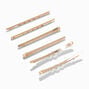 Gold-tone Pearl &amp; Geometric Crystal Bobby Pins - 6 Pack,