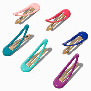 Claire&#39;s Club Jewel Tone Snap Hair Clips - 6 Pack,