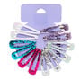 Glitter Princess Snap Hair Clips - 12 Pack,