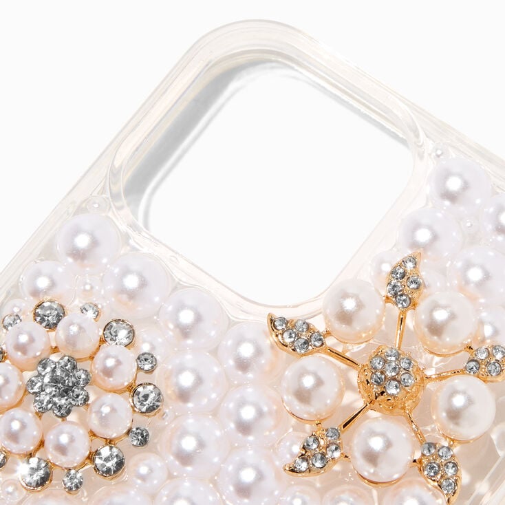 Crystal & Pearl Flowers Bling Phone Case