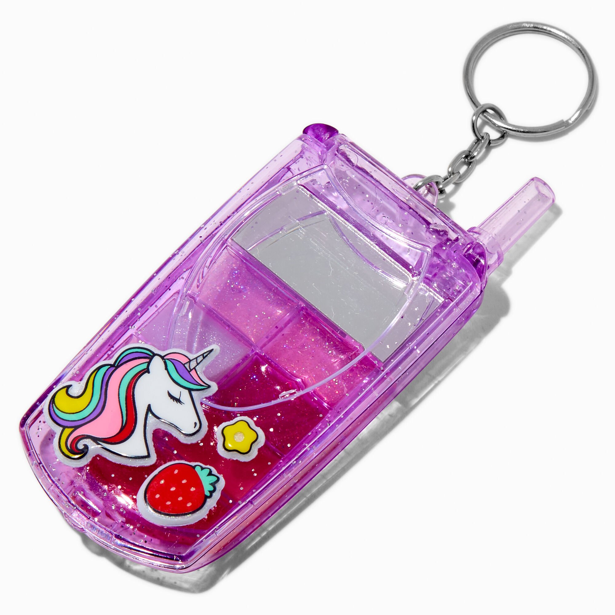 Purple Y2K Unicorn Flip Phone Lip Gloss Set,