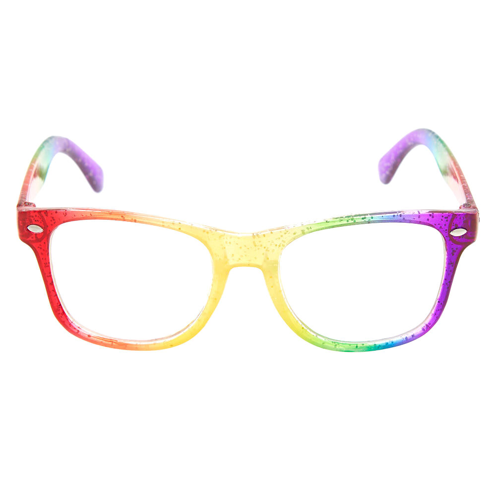 Claire's Club Rainbow Ombre Retro Clear Lens Frames,