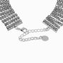 Gold-tone Starburst Silver-tone Rhinestone Choker Necklace,
