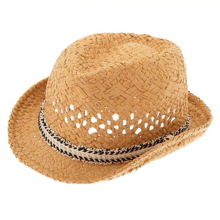 Claire's Borsalino en paille à bandeau noire