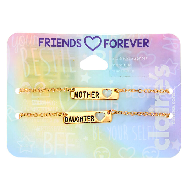 Gold Chain Mother Daughter Bracelets 2 Pack Claire S Us
