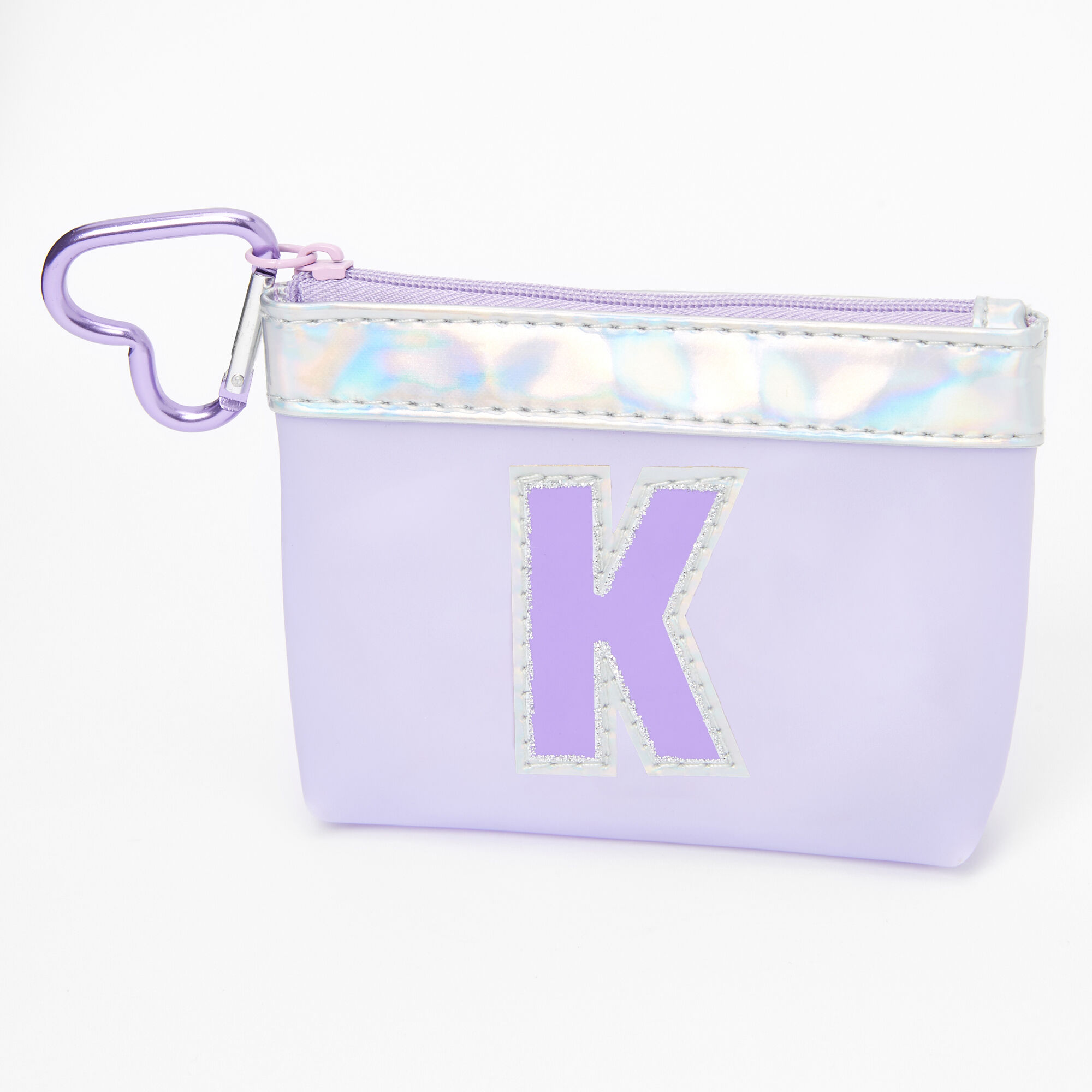 Coin Purse Key Chain - Purple Metallic Splash – Kim White Bags/Belts