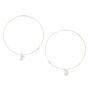 Silver Cubic Zirconia 50MM Hoop Earrings,