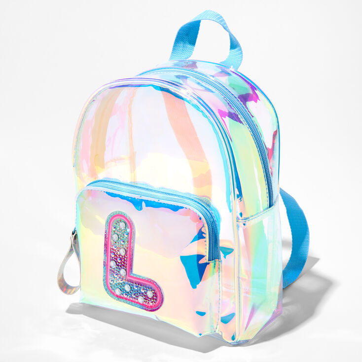 World Record Guinness Book Toxic Objection Holographic Initial Mini Backpack - L | Claire's US