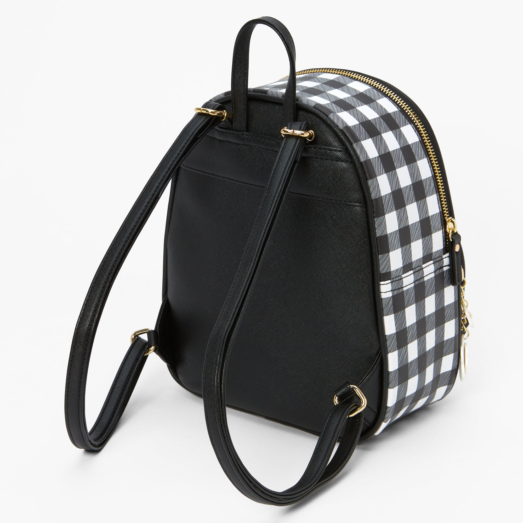 Black and clearance white checkered backpack