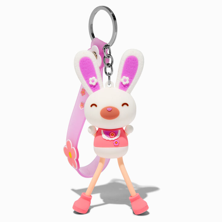 Porte-cl&eacute;s bracelet lapin aux membres extensibles,