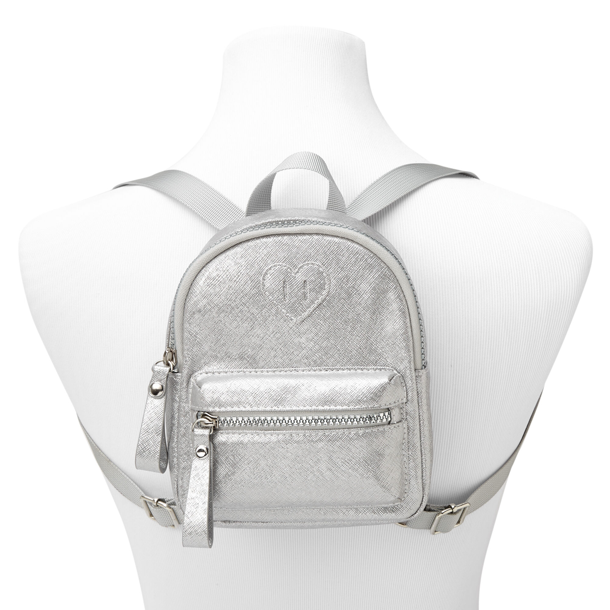 Silver metallic best sale backpack