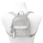 Claire&#39;s Club Metallic Heart Mini Backpack - Silver,