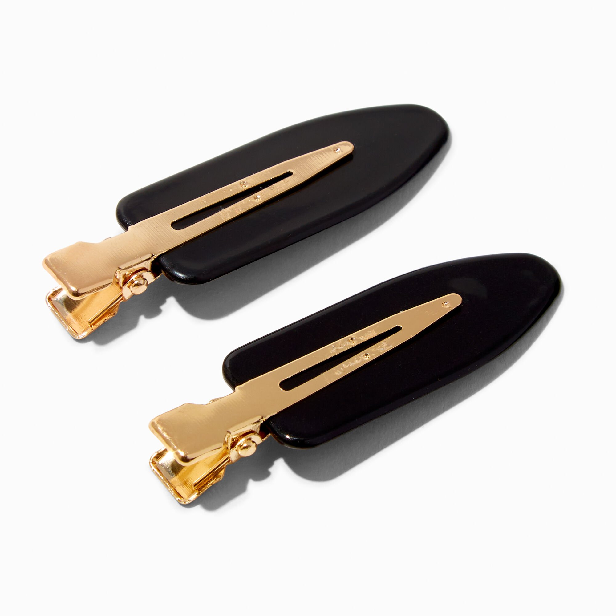 Black & Gold No Crease Hair Styling Clips - 4 Pack,