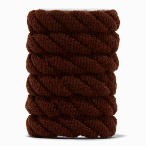 Brown Swizzle Hair Ties - 6 Pack ,