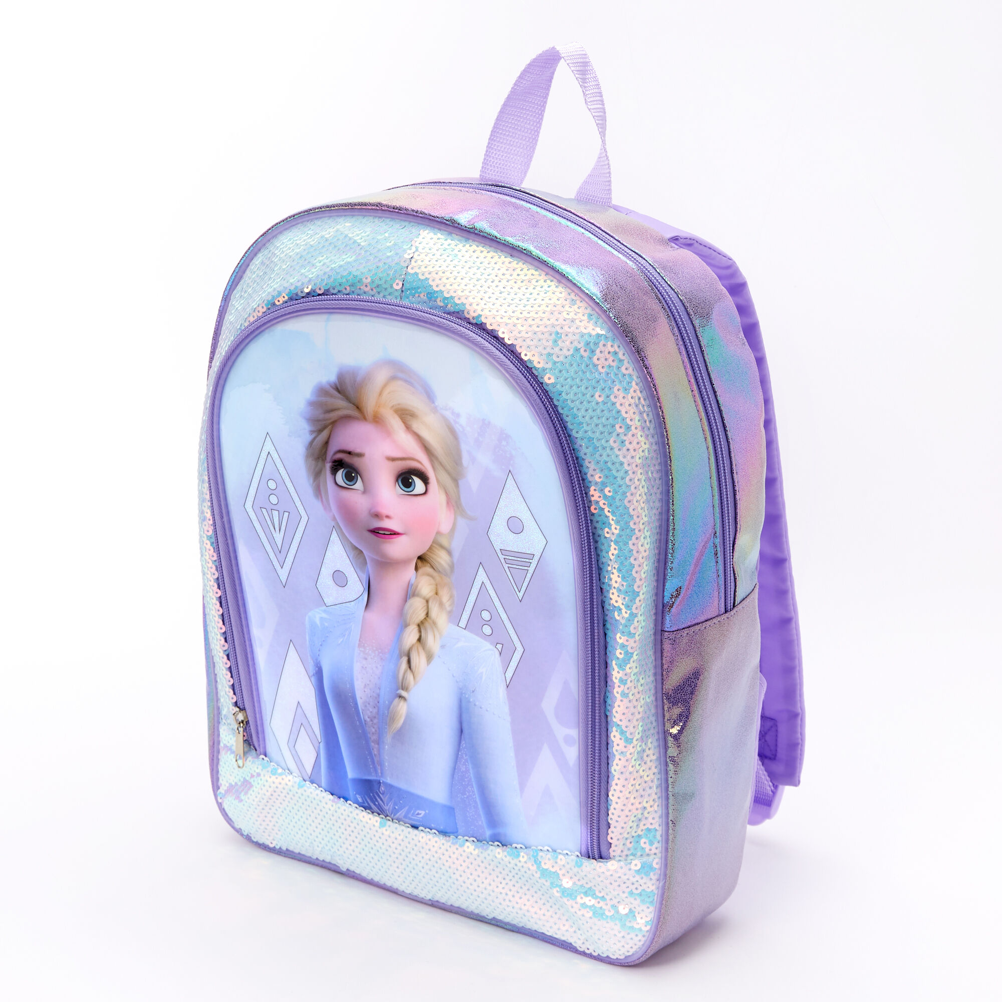 purple sequin disney backpack