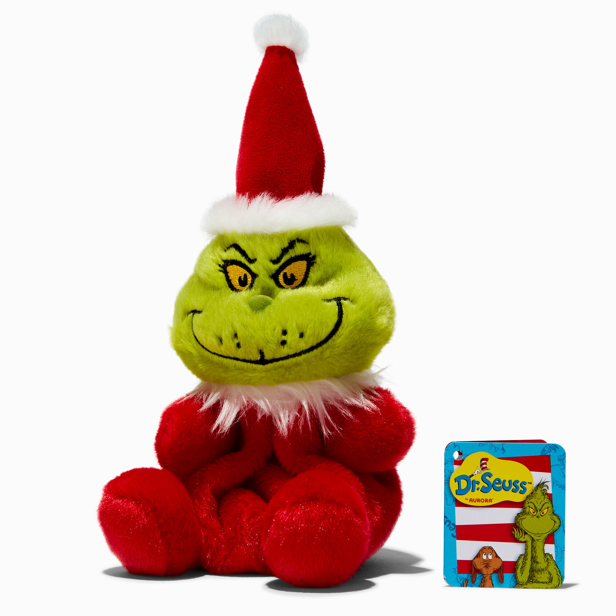 View Claires Dr Seuss The Grinch Santa Palm Pals Plush Toy information