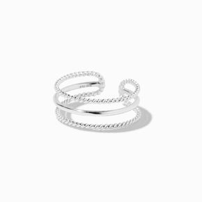 C LUXE by Claire&#39;s Sterling Silver Triple Row Toe Ring,