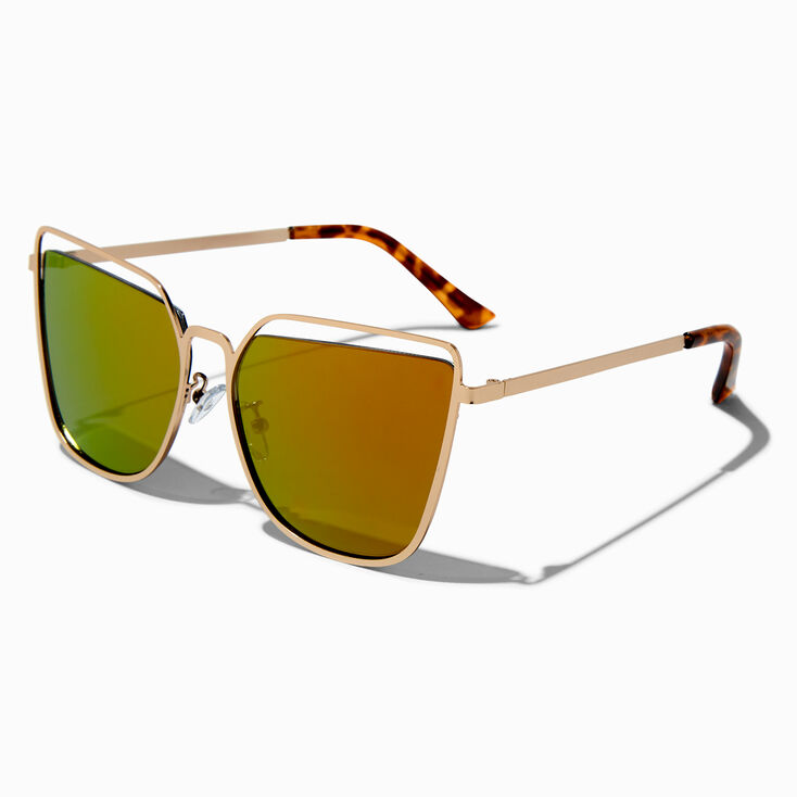 Gold-tone &amp; Tortoiseshell Faded Lens Sunglasses,