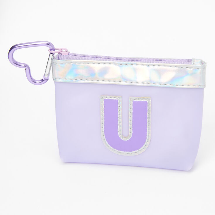 Claire's Porte-monnaie à initiale violette - U