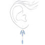 Parure de bijoux bleus &agrave; feuille argent&eacute;e, lot de 2 articles,