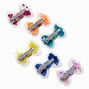 Claire&#39;s Club Rainbow Affirmation Shaker Bow Hair Clips - 6 Pack,