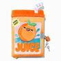 Orange Juice Box Plush Lock Diary,