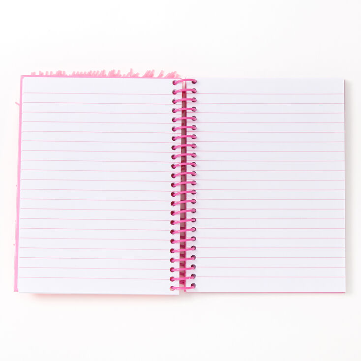 Silicone Fur Star Notebook - Pink,