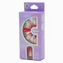 Red Check &amp; Floral Icon Stiletto Vegan Faux Nail Set - 24 Pack,