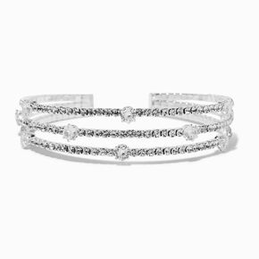 Crystal 3-Row Cuff Bracelet,