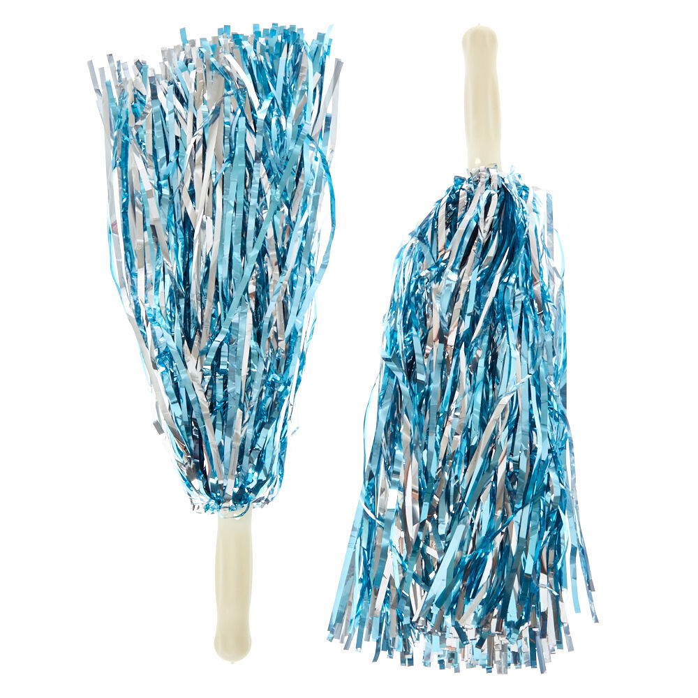 Claire's Club Blue & Silver Cheerleading Pom Poms,