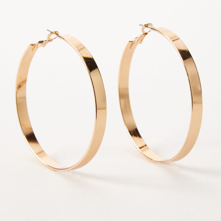 Gold 40MM Thick Hoop Earrings,