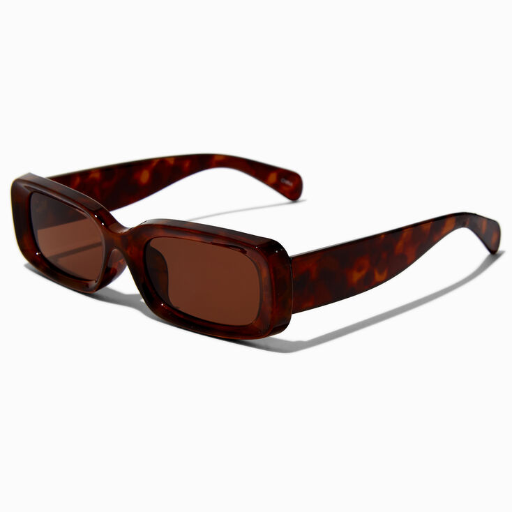 Tortoiseshell Rectangle Sunglasses,